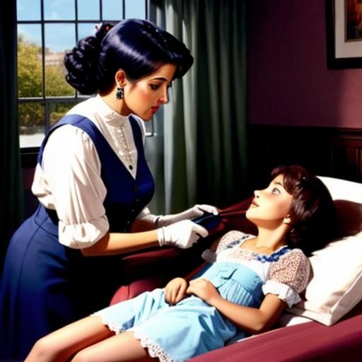 Humorous Illustration of a Lady from Nod