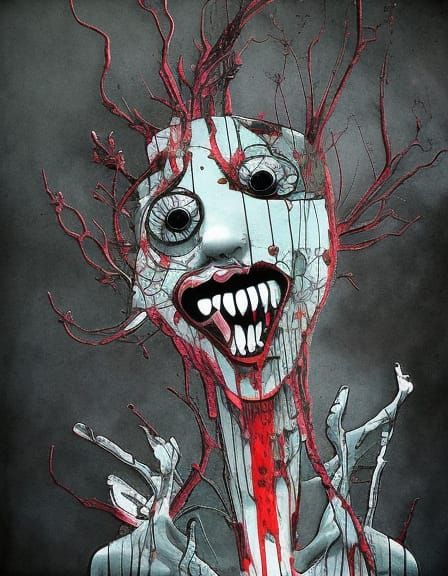 Distorted Glitch Art Inspired by Dark Surrealism