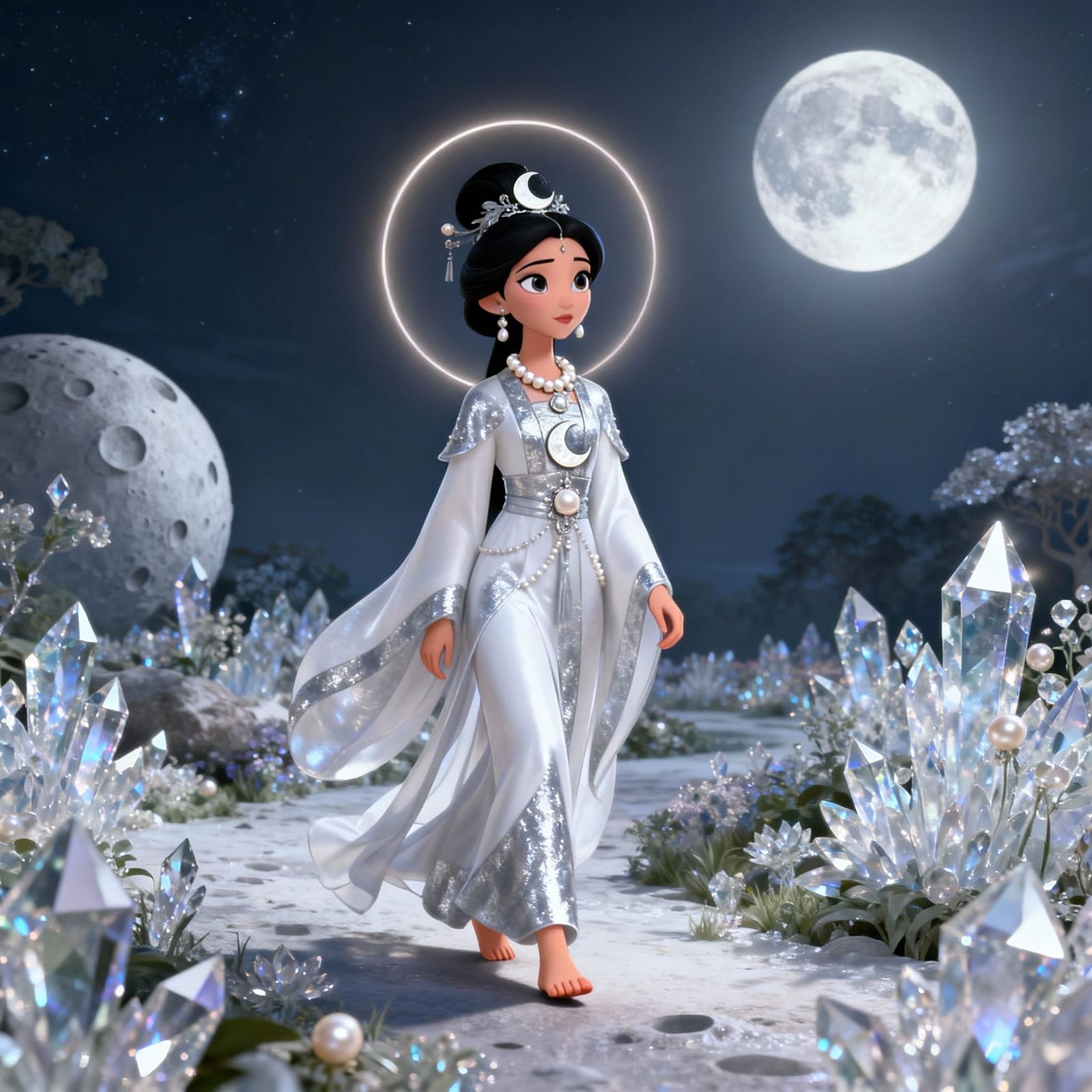 Serene Disney-Style Concubine in Hanfu