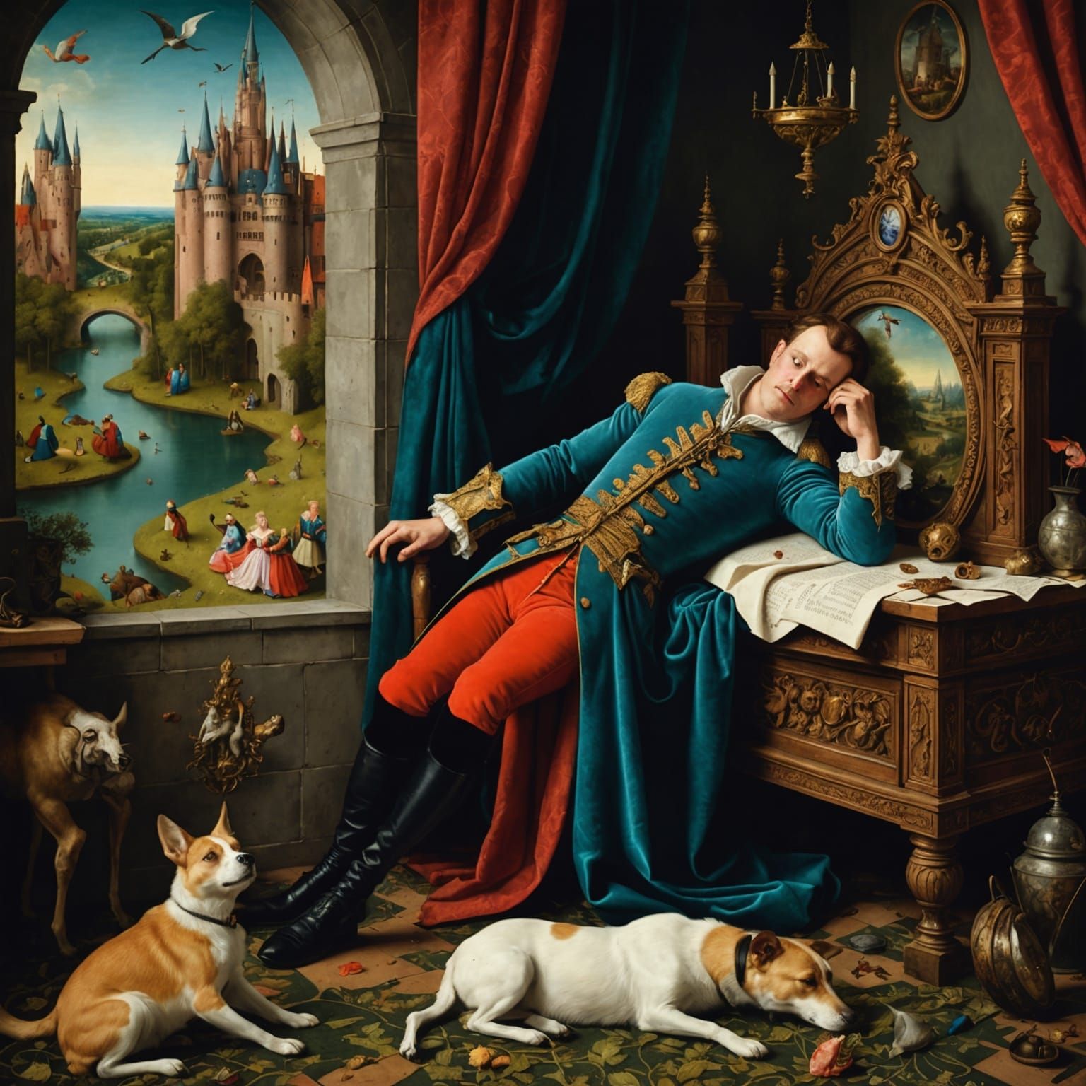 Prince Charming and Sleeping Beauty, Hieronymus Bosch Style