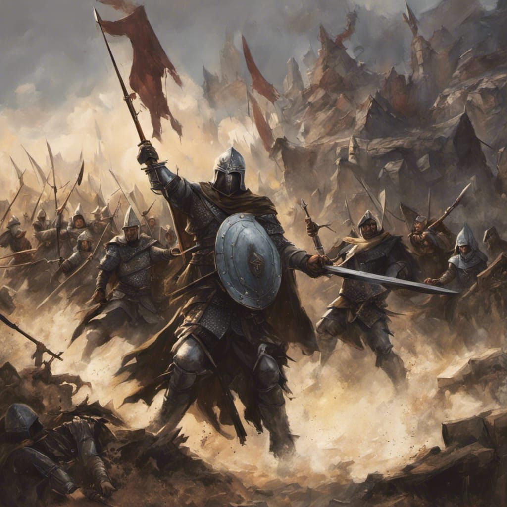 Epic Medieval Battle of Knights and Wizards