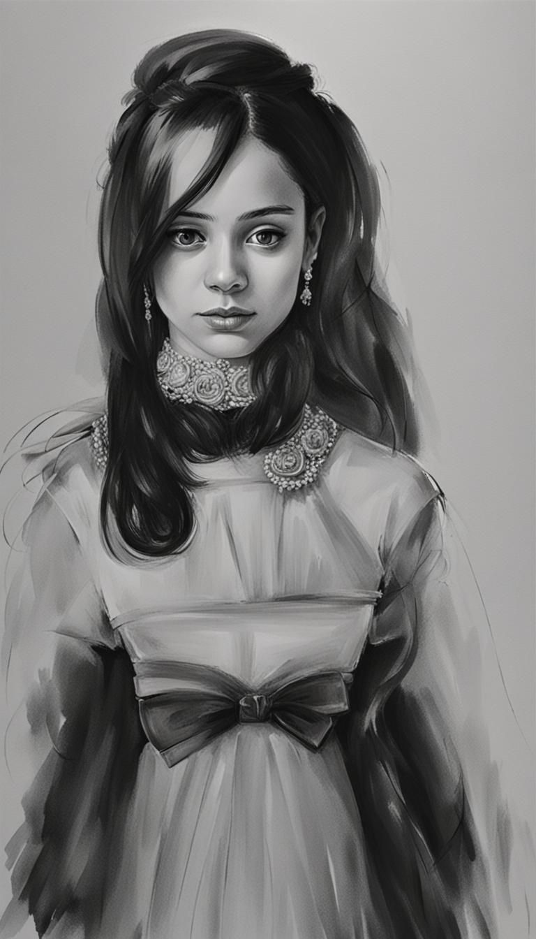 Quinceanera Girl in Blue Dress Portrait