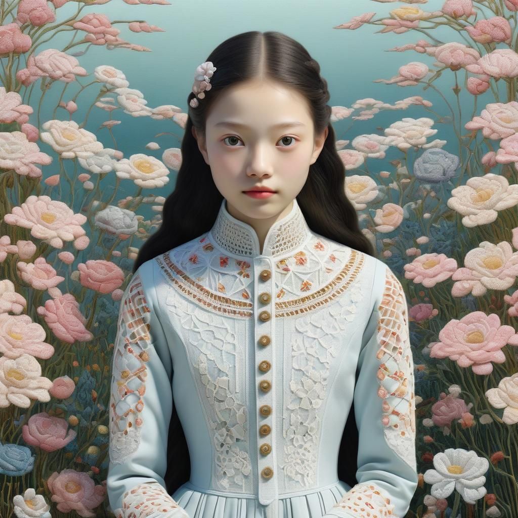 Ethereal Woman Creating AI Art in Watercolor Style