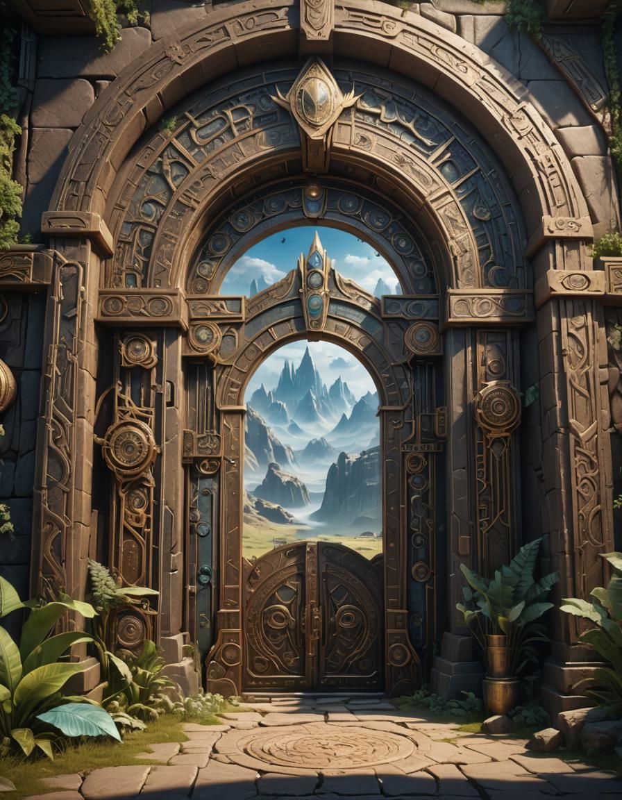 Stargate to Mythical World: Detailed Matte Painting