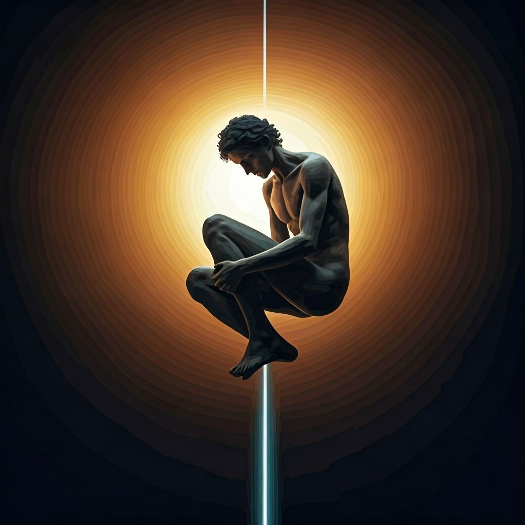 Ethereal Figure on Edge of Eternity