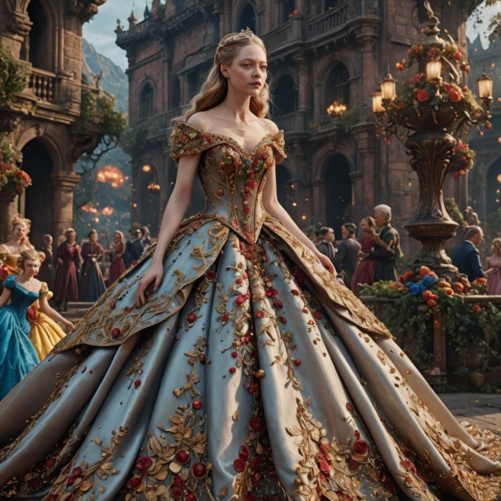Amanda Seyfried in Ball Gown: Detailed Matte Painting