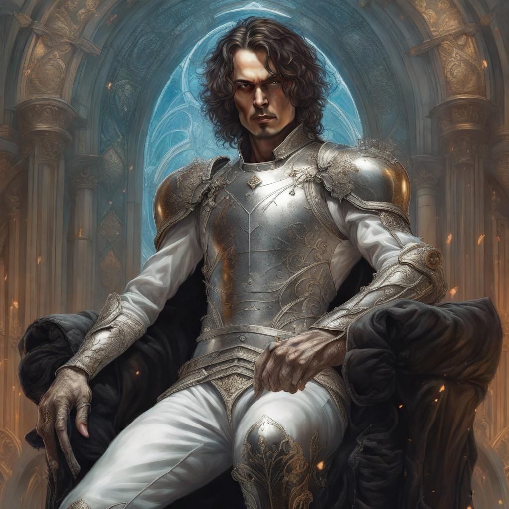 Romantic Knight in Shining Armor Portrait