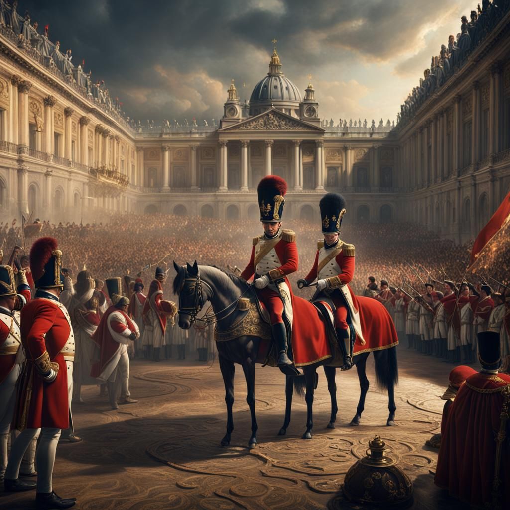 Napoleon's Coronation: Detailed Matte Painting in 8K