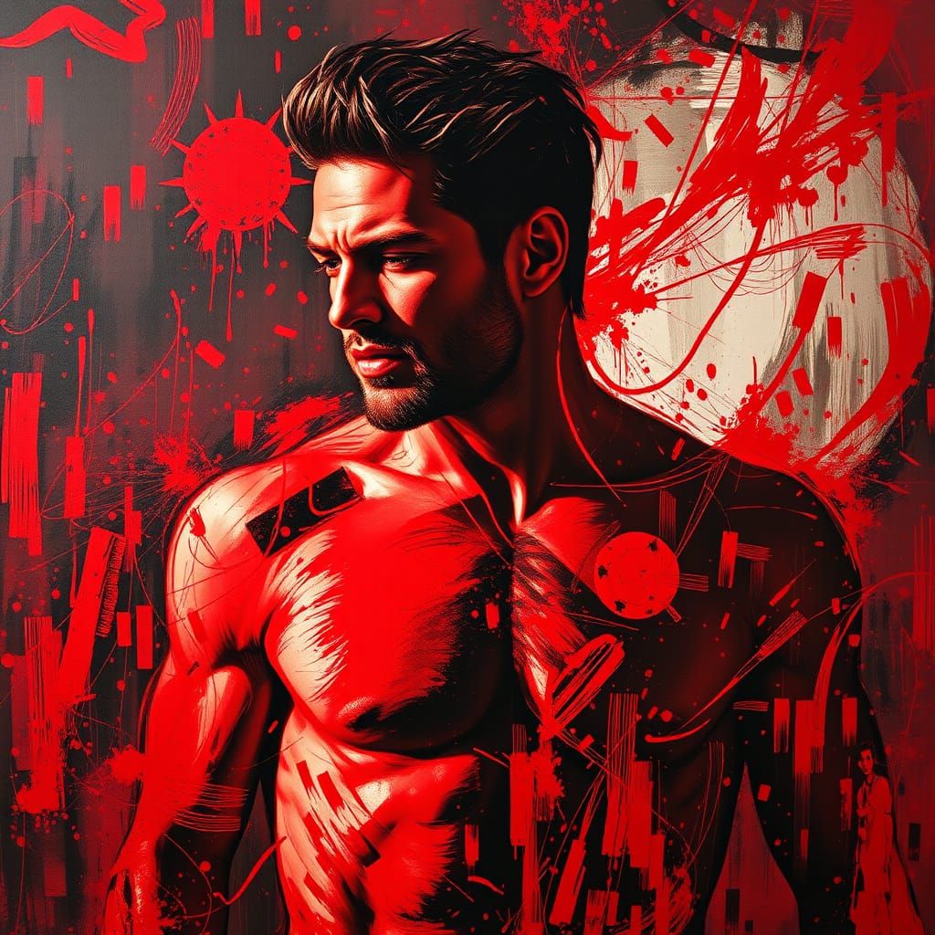 Expressionist Crimson Men's Passion