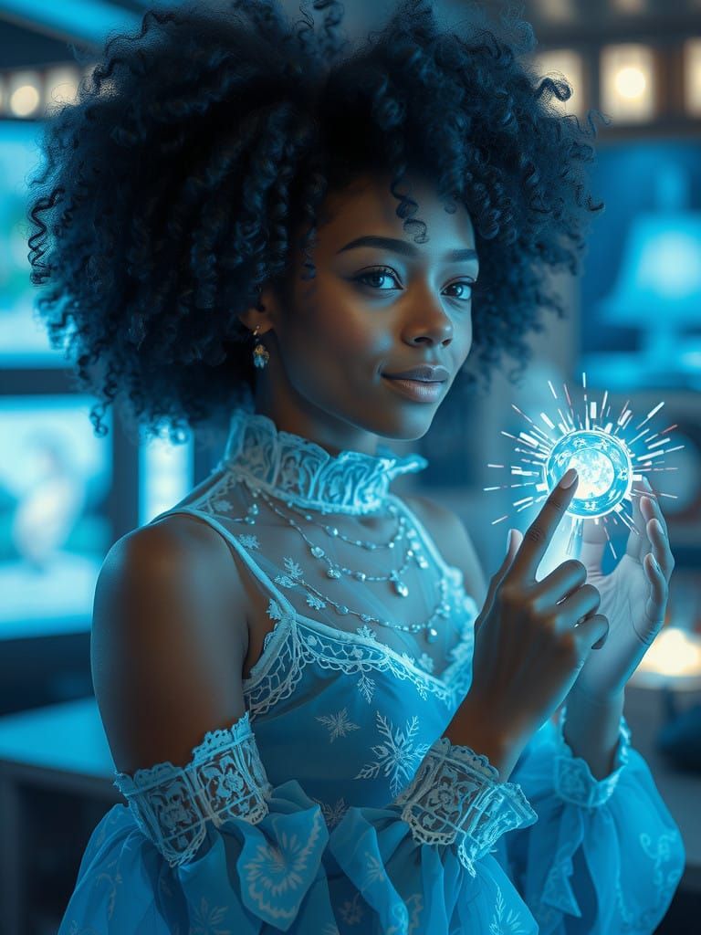 Benevolent Goddess in Dreamy Watercolor Style