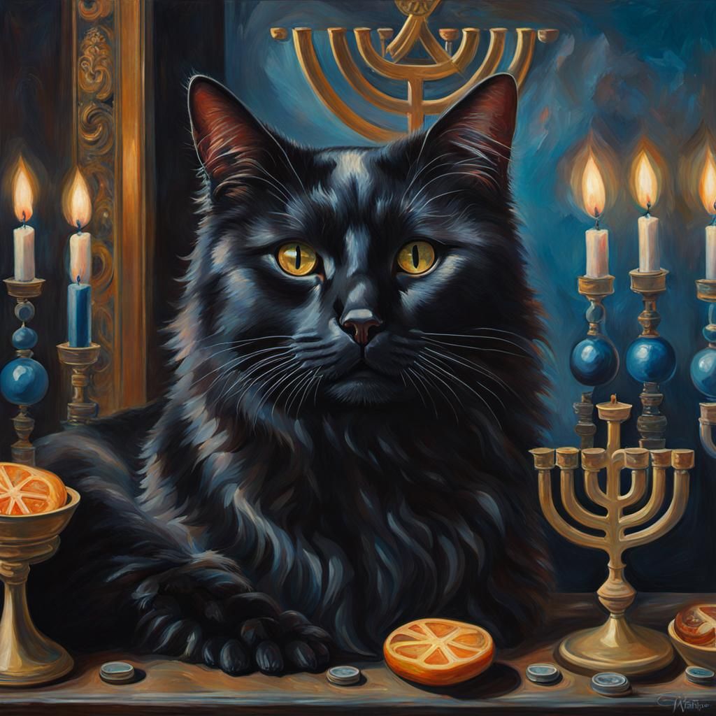 Hanukkah cat