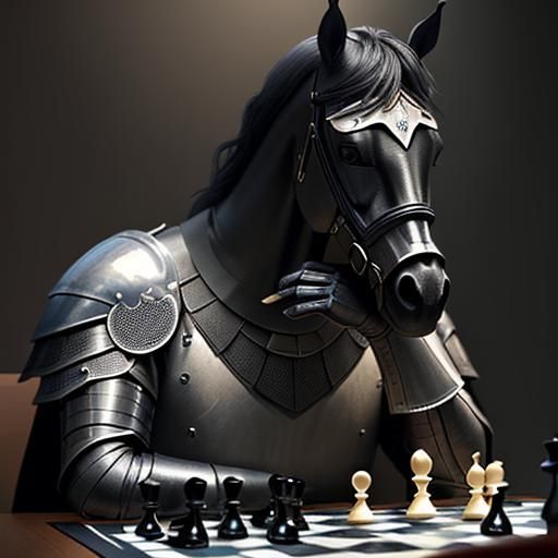 Chess Knight Piece: A Horse Head Illustration