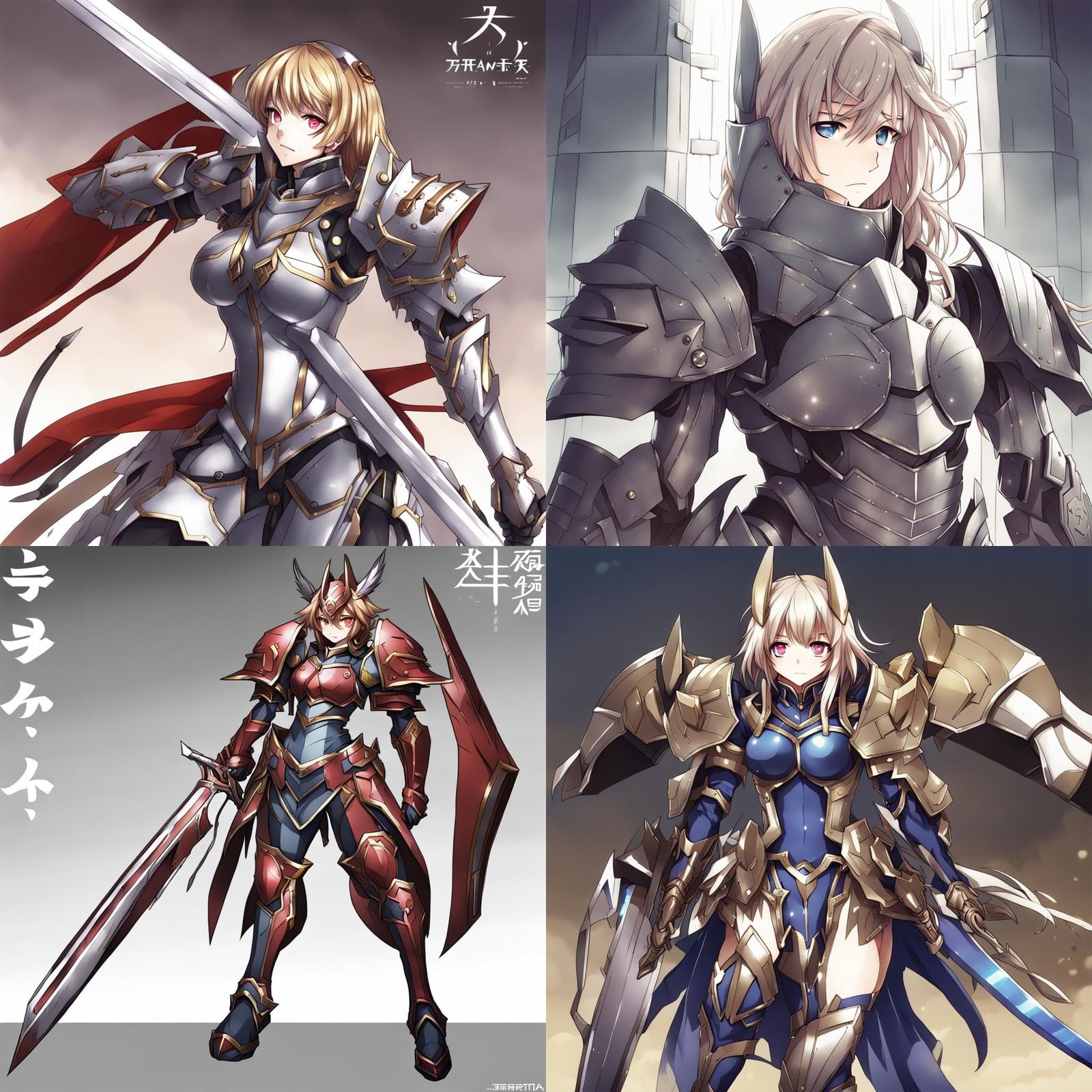 Anime Style Character in Armor