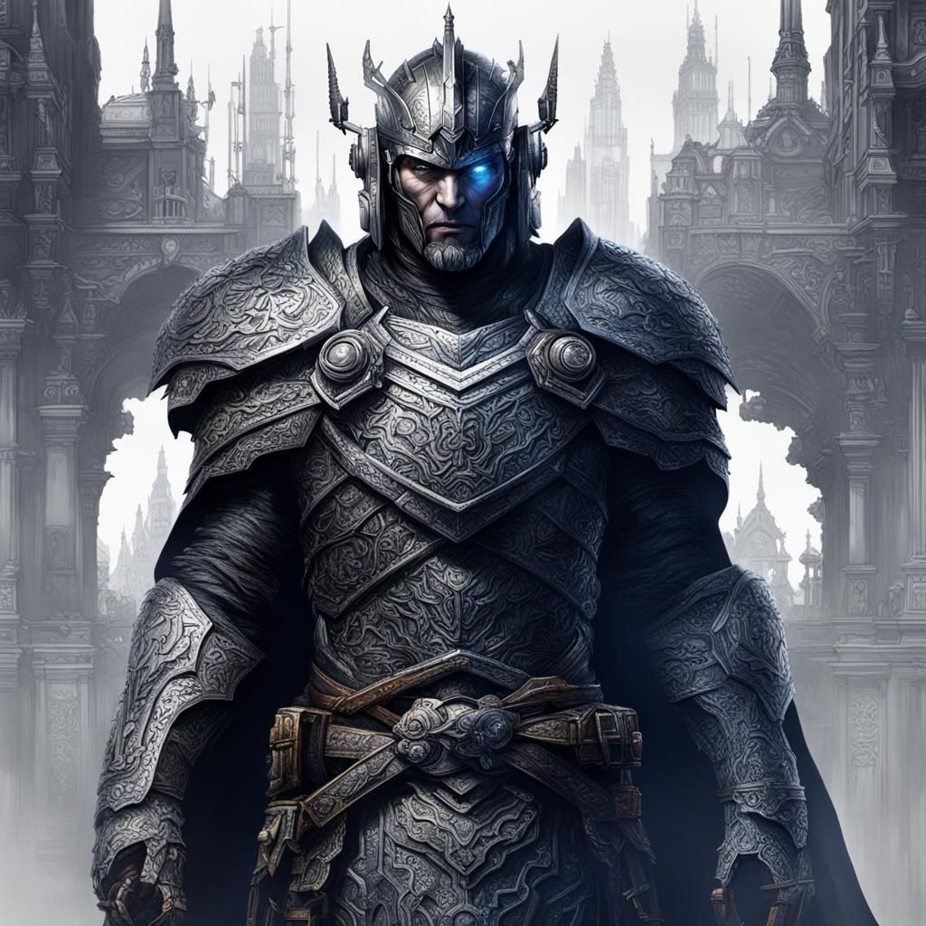 Androgynous Figure in Detailed Concept Art