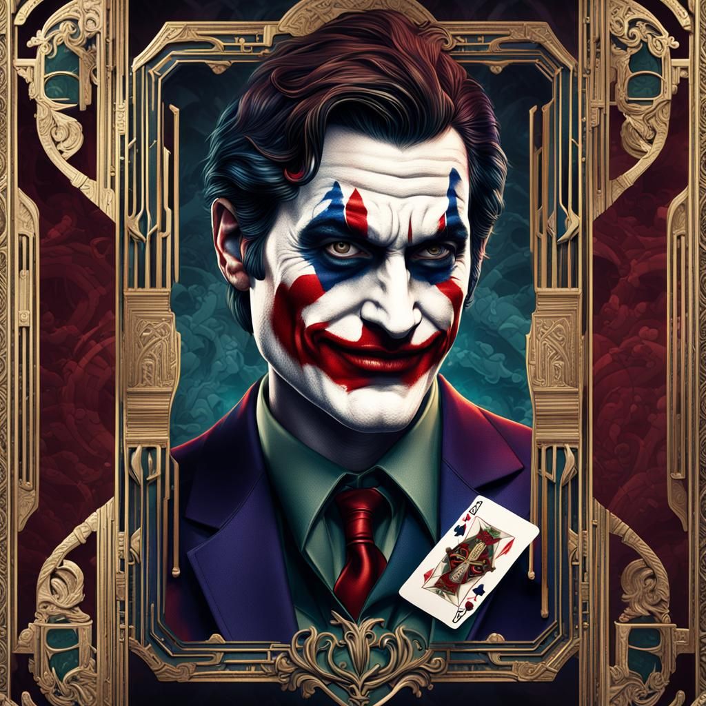 Luxurious Joker Card: Detailed Fantasy Art