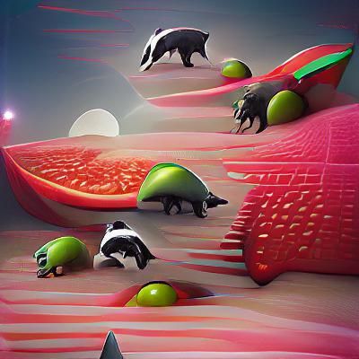 Surreal Futuristic Badger Dream in HD