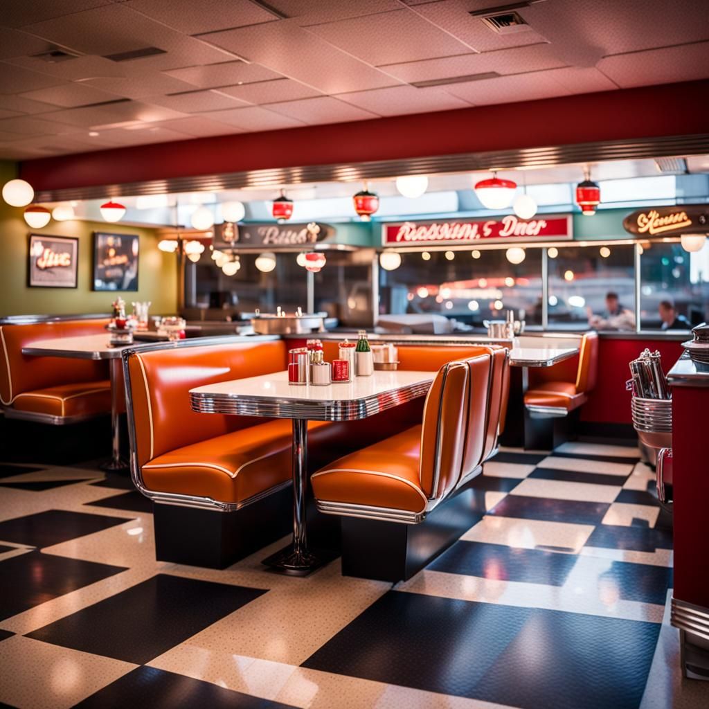 1950s Diner Interior, Professional Photography