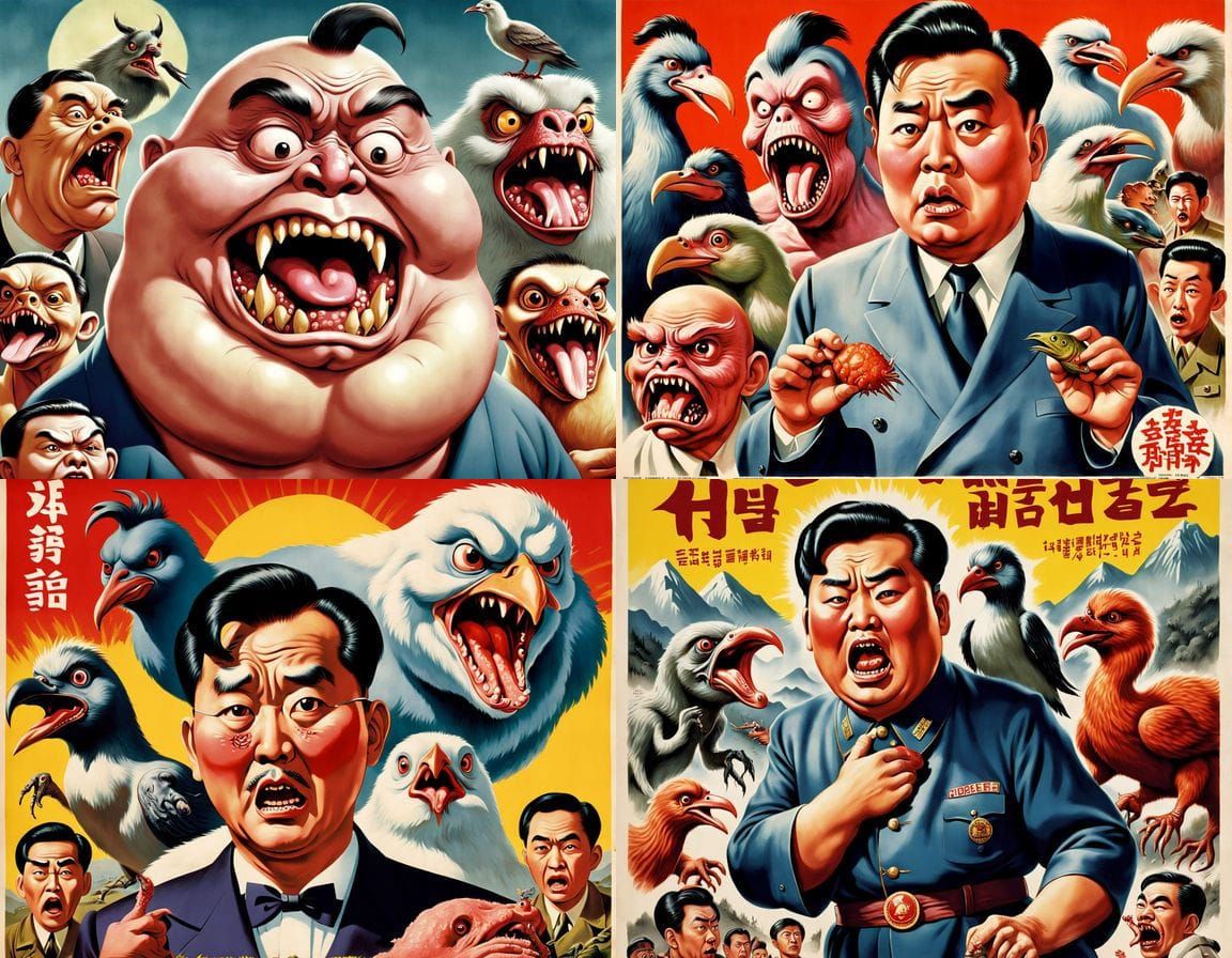 Bizarre Korean Dictator Homunculus Horror Movie Poster