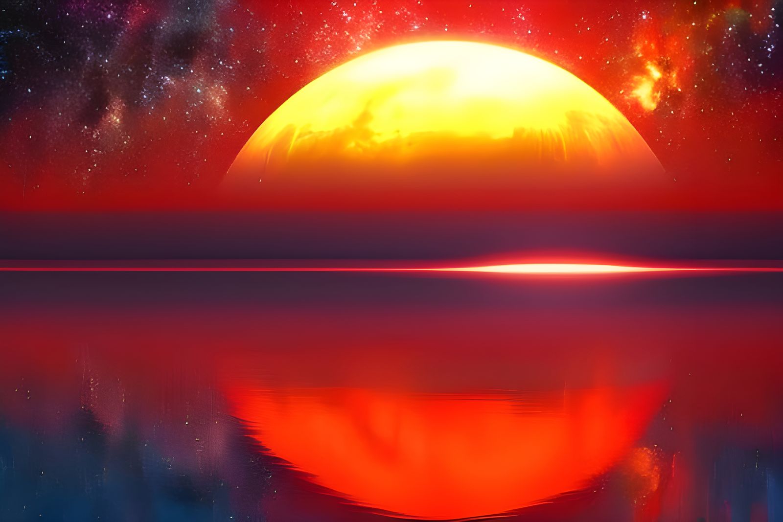 Cosmic Creation in Romantic Style with 3D Rendering