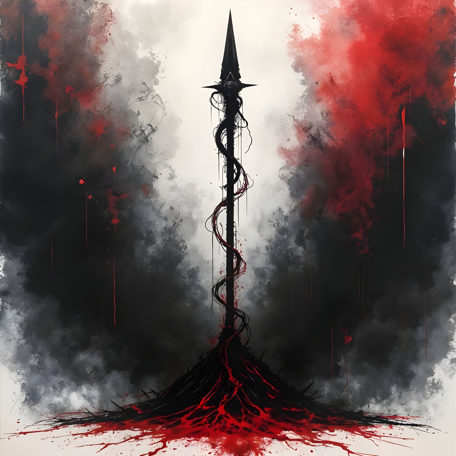 Gothic Black Spear of Ancient Power