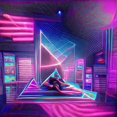 Chilling in the Fourth Dimension: Synthwave Neon Retro