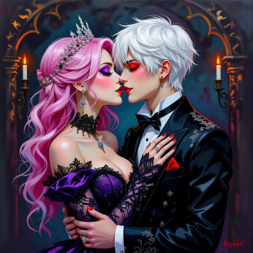 Gothic Romance: Magic Kiss in Ball Gown