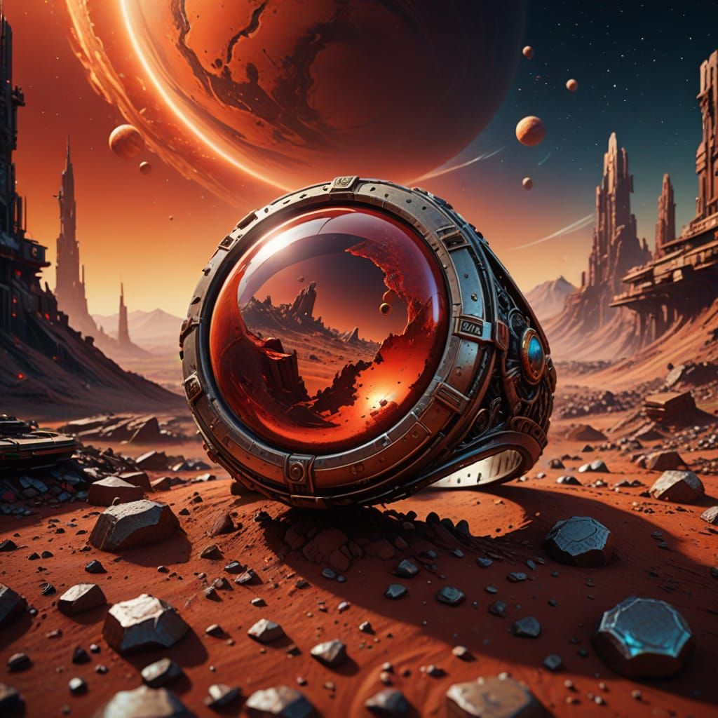 Mars Future Civilization in Crystal Rings