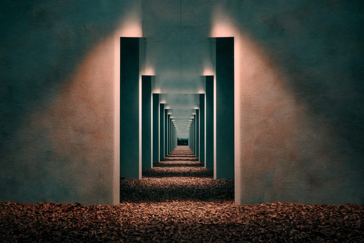 Pinhead-Photography Colournoir Over-Stimulated Montage of Weird Doorways Split-Infinity the Essence of Isolation