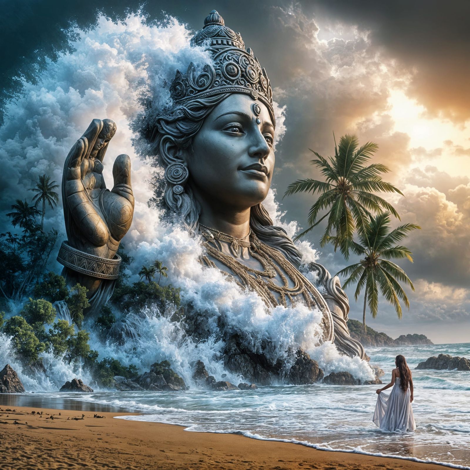 Ancient Vishnu Statue Washes Up on Indian Beach