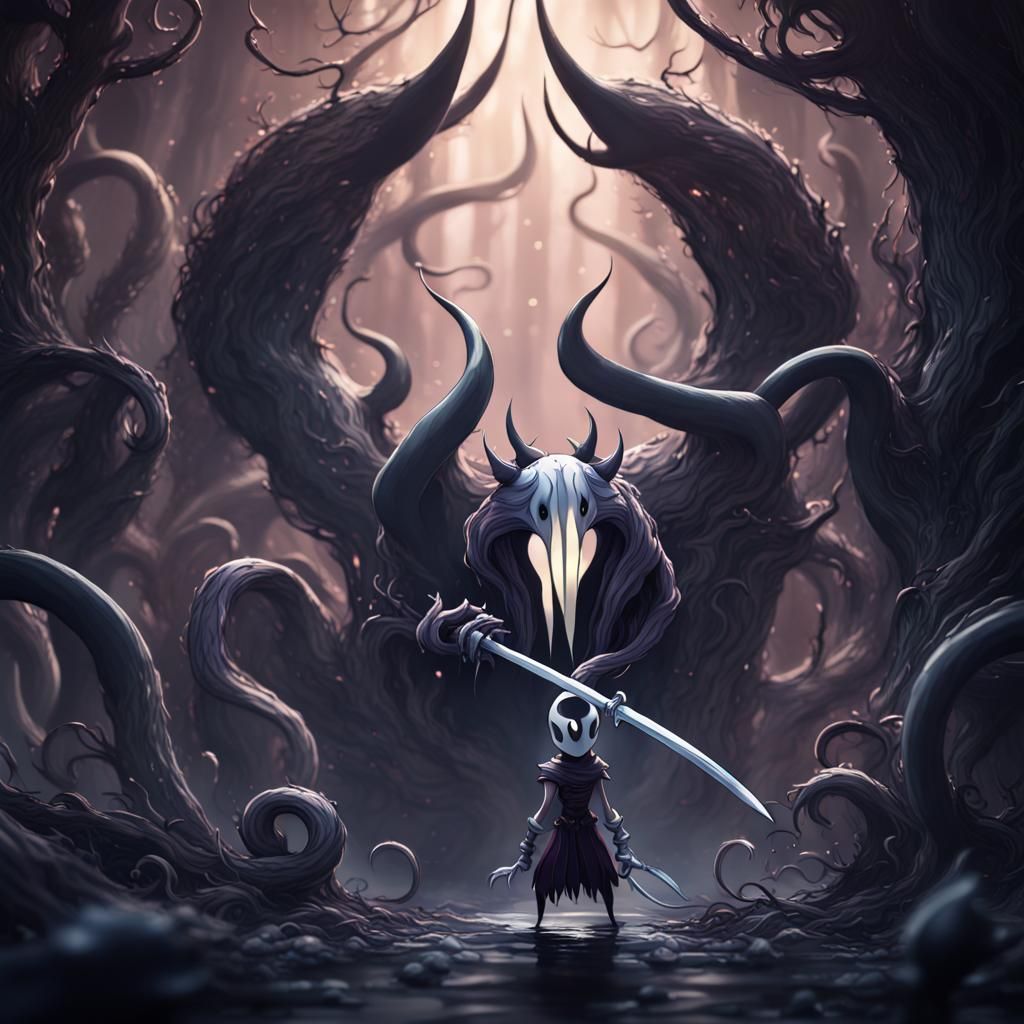 Hollow Knight Battles Serpentine Nightmare: Detailed Matte P...