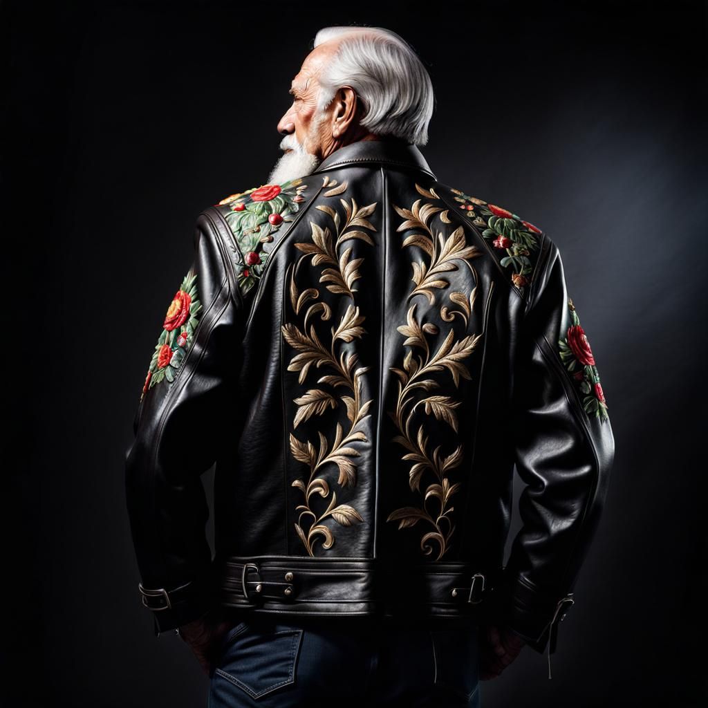Old Hermit in Embroidered Jacket Portrait