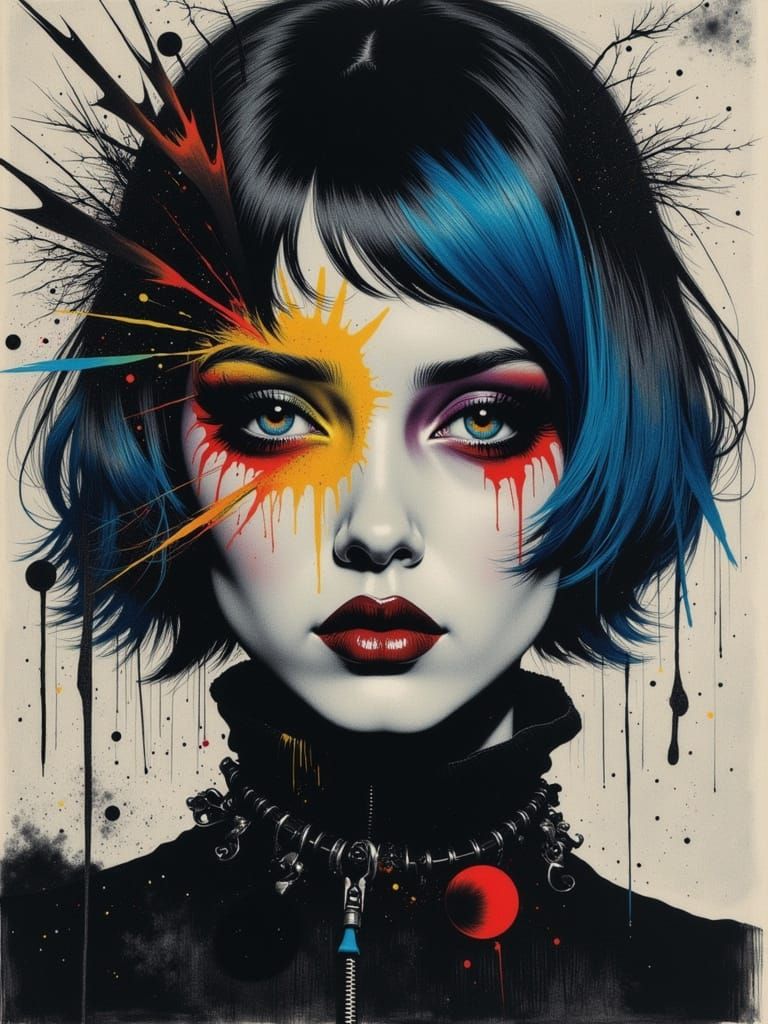 Goth Punk Portrait of a Gothic Woman