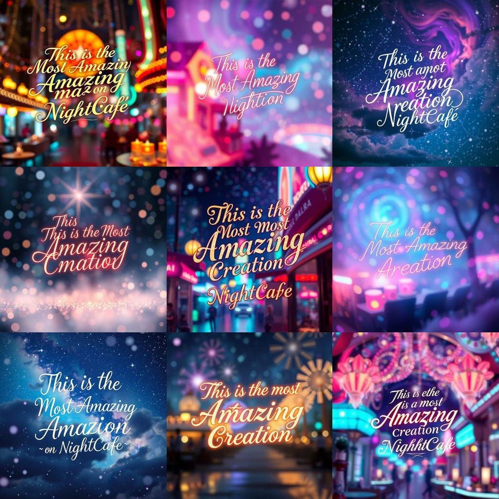 Amazing NightCafe Creation with Bokeh Background