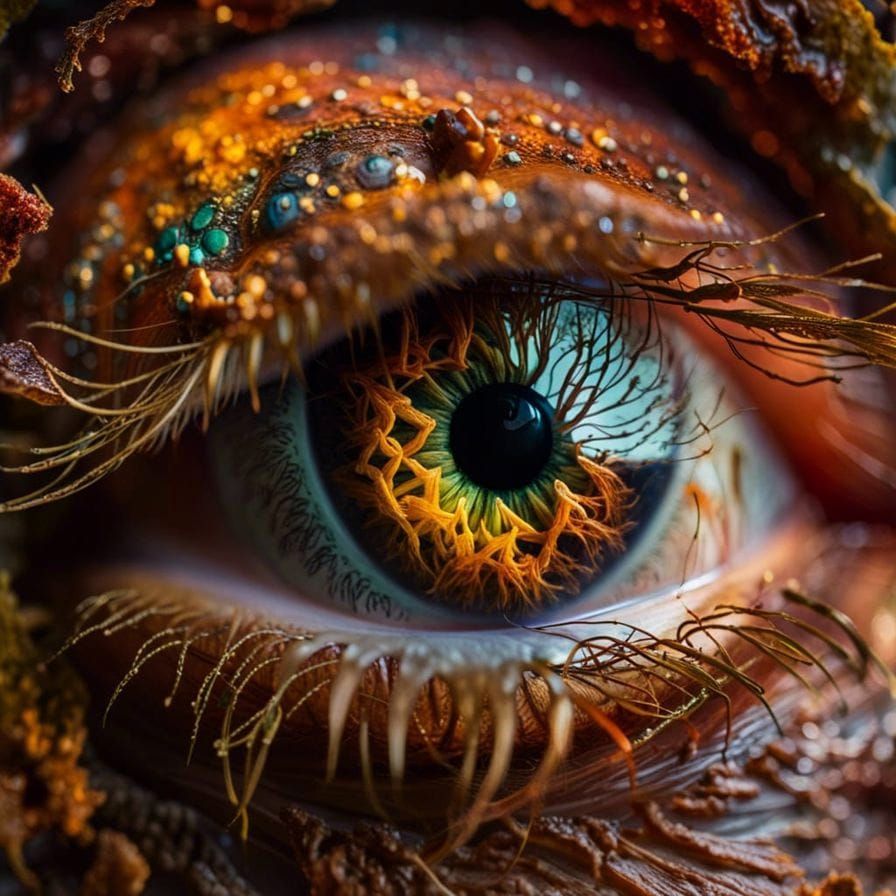 Sensual Hazel Eye Close-up by Carne Griffiths