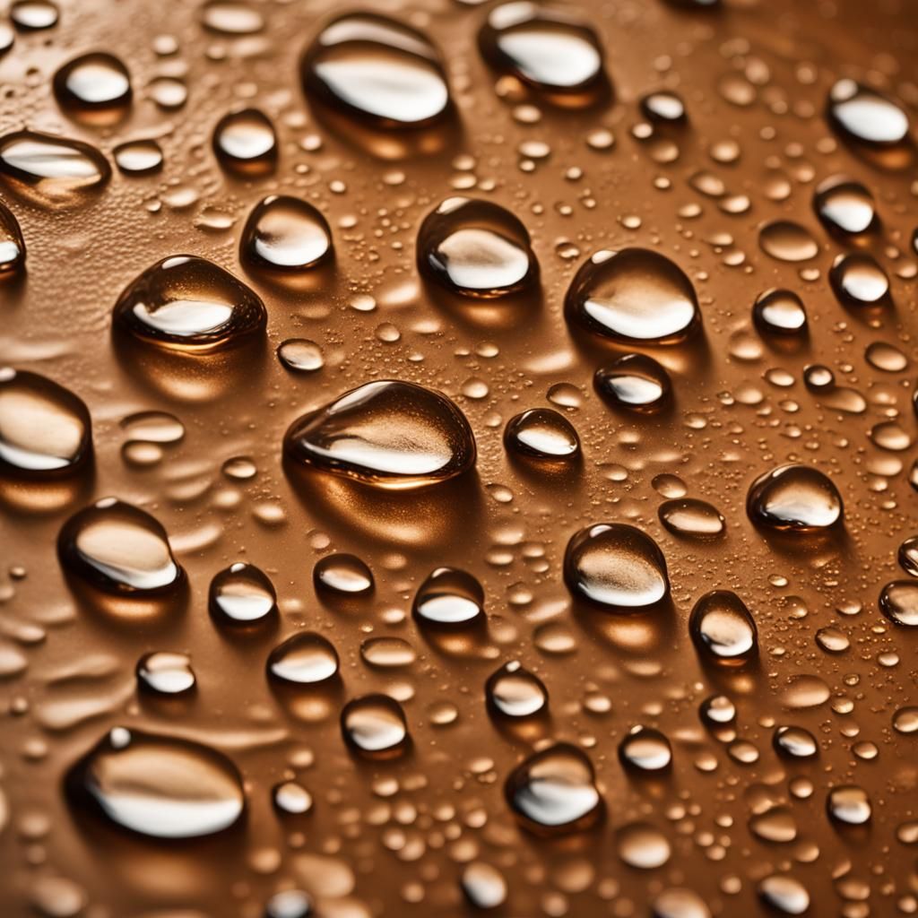 Glistening Water Droplets on Tanned Skin in HDR