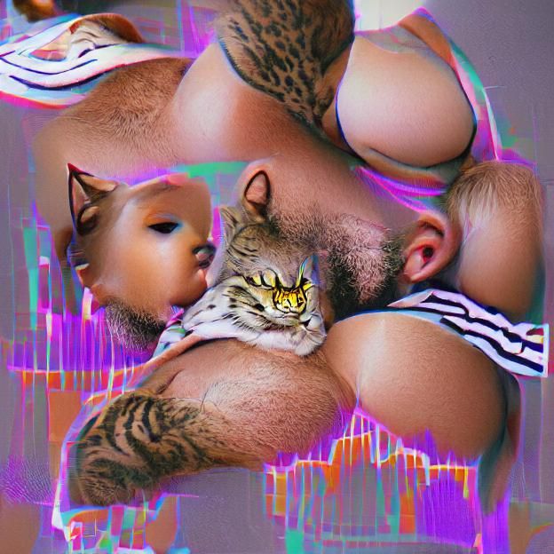 Simple AI-Generated Cat Illustration