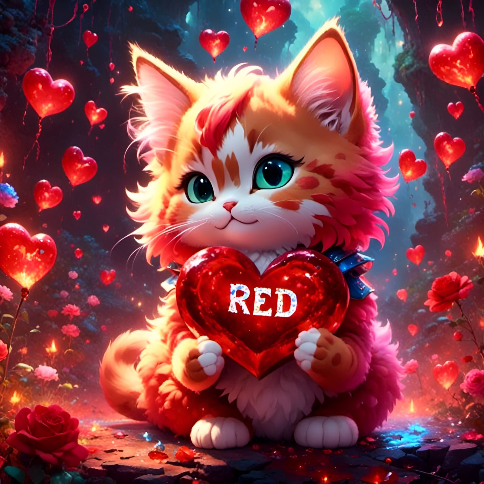The Kitten And the RED of love