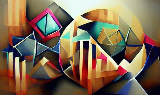 Geometric Abstract Art Composition