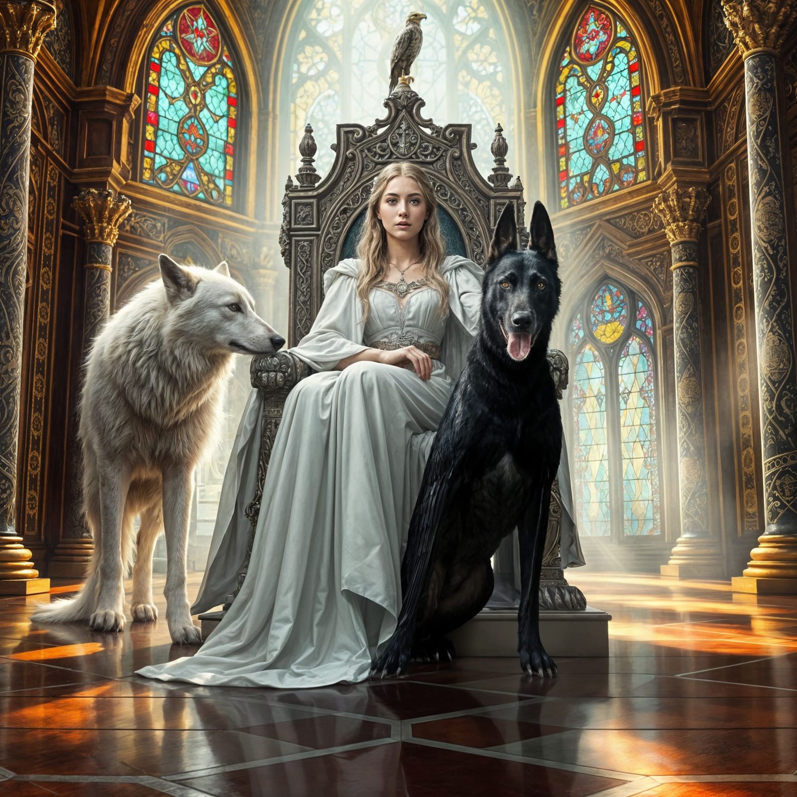 Celtic Queen Reigns in Grand Hall of Glass and Silver