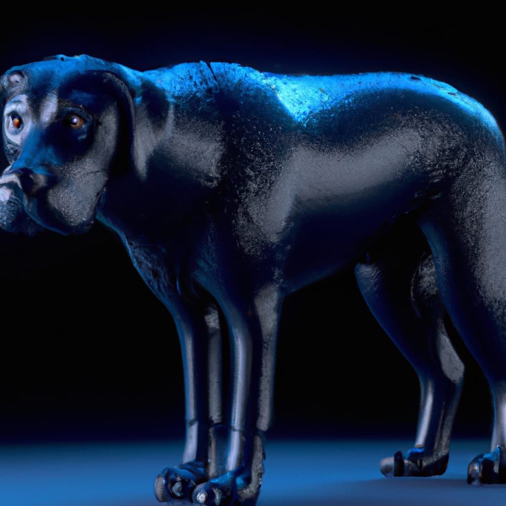 Hyperrealistic Phantom Black Dog