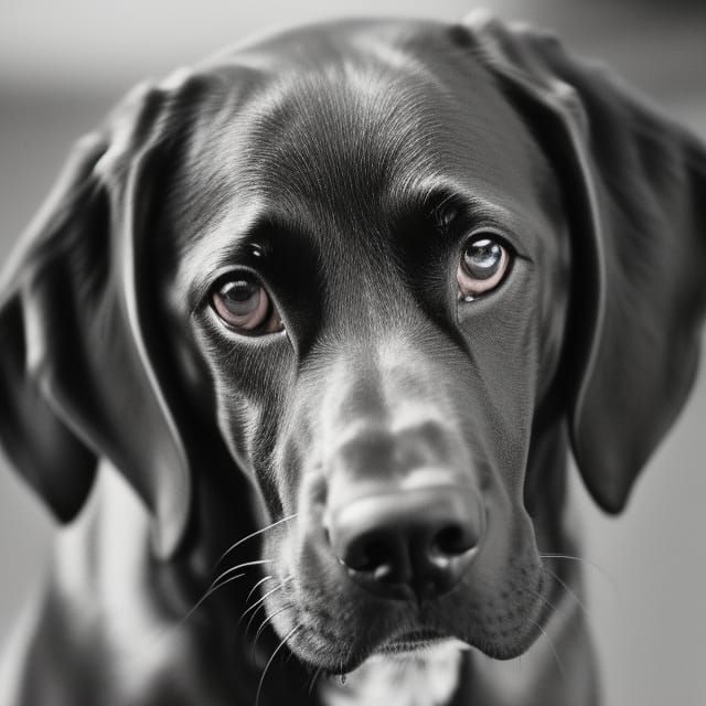 Hyperdetailed Charcoal Drawing of Viszla Dog