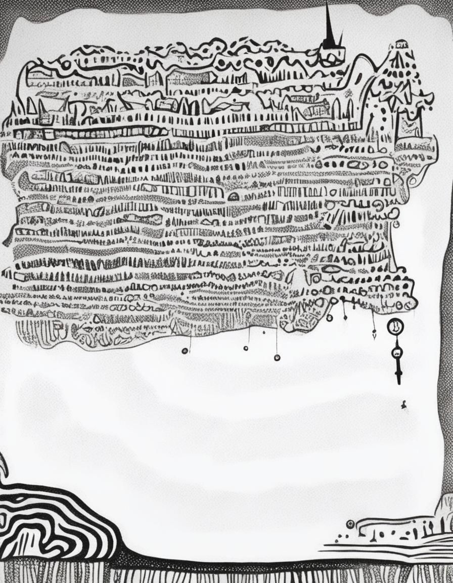 Gothic Surrealist Canvas in a Fint Style