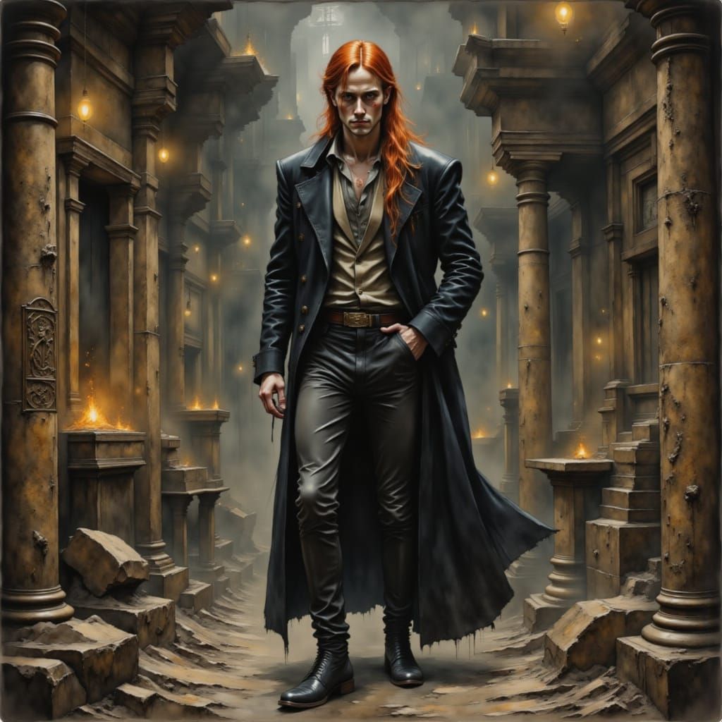 Bill Weasley is described as a tall, handsome, and stylishly dressed wizard with long red hair tied back in a ponytail, ...
