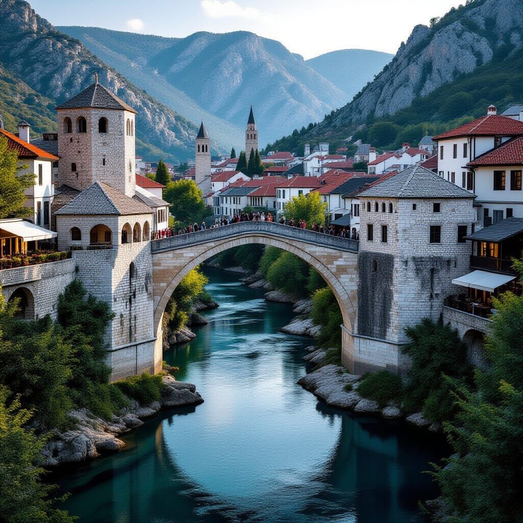 Mostar's Medieval Stone Bridge: A Photographic Masterpiece