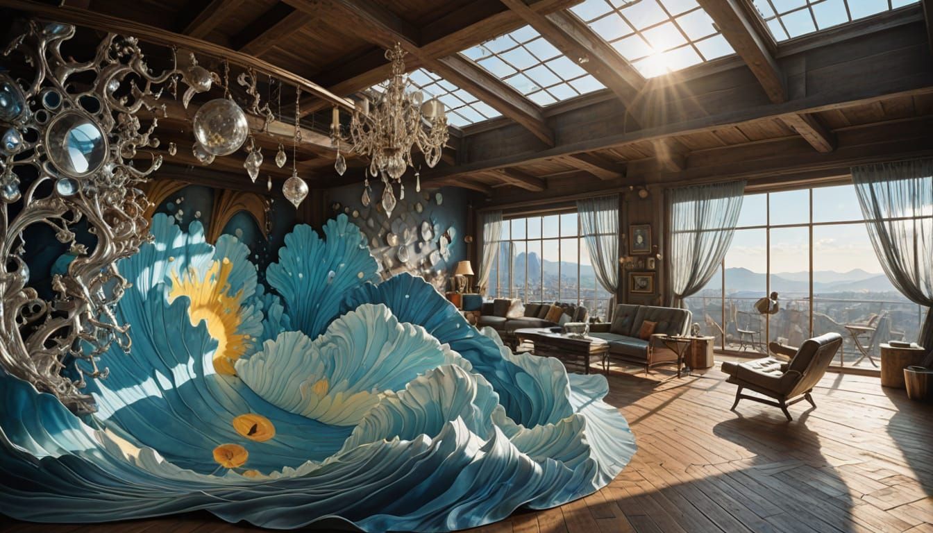 Director of a Theater couldn't bear to part with the beautiful 'waves' that were part of a set for 'Birth of Venus'