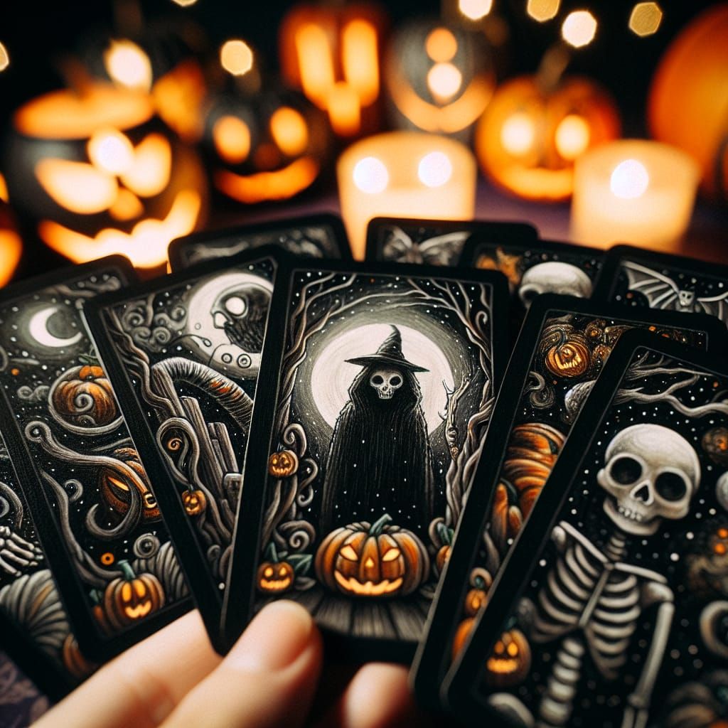 Halloween Tarot Cards
Handpainted