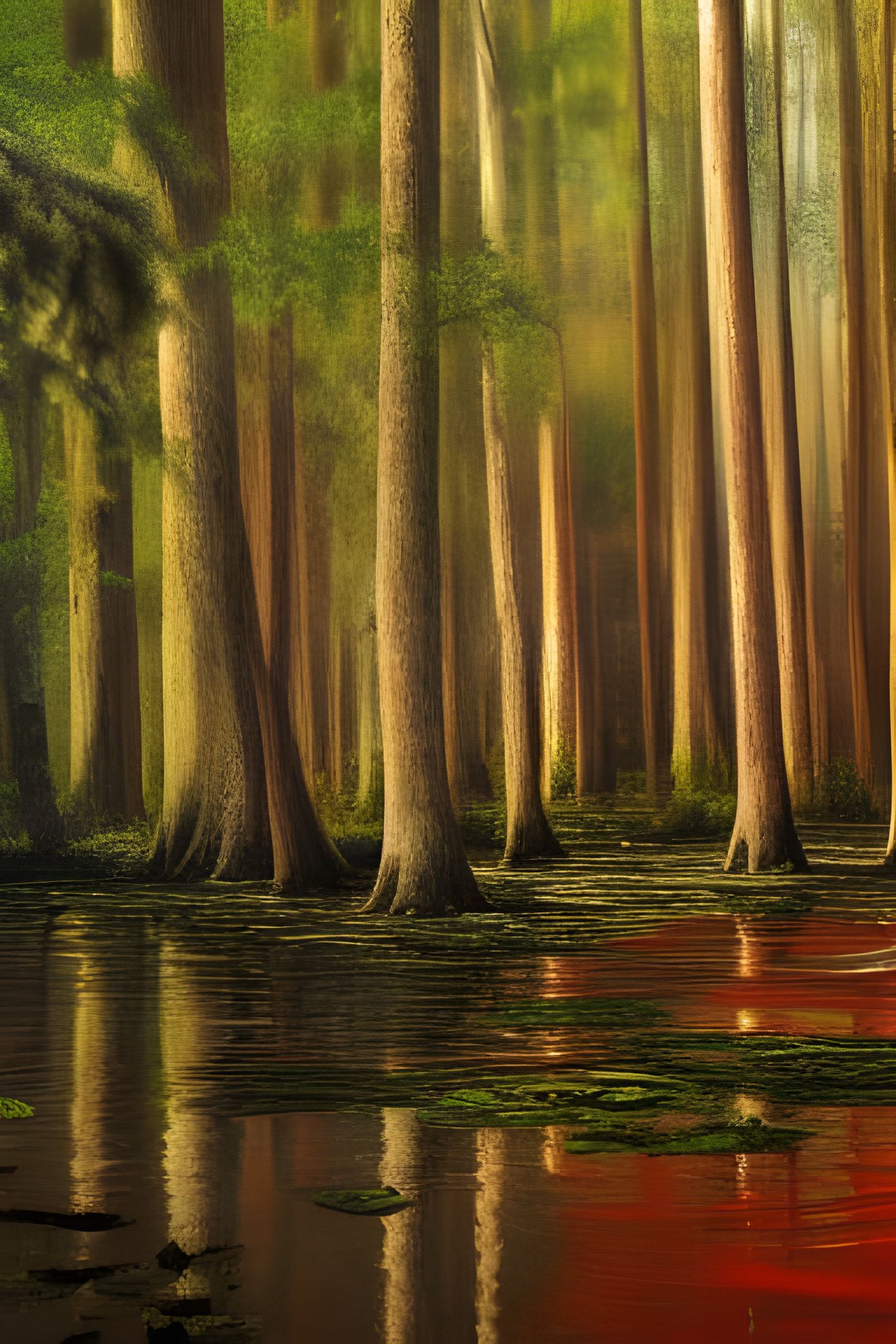 Bloodhounds in Cypress Swamp Concept Art