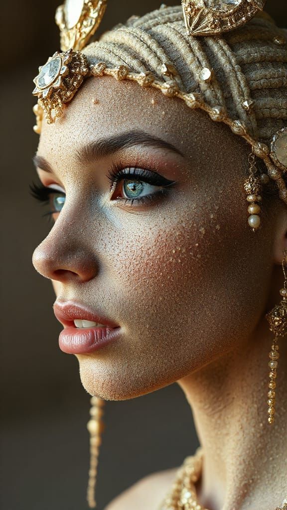 Extraterrestrial Beauty: Sandstorm in Hyperrealistic Fantasy...