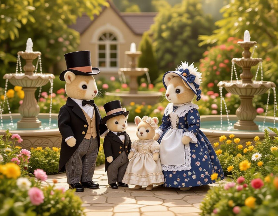 Victorian Sylvanian Families Garden Party