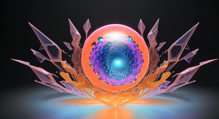 Abstract 3D Fractal Render: Mandelbulb Variant with Swirling...